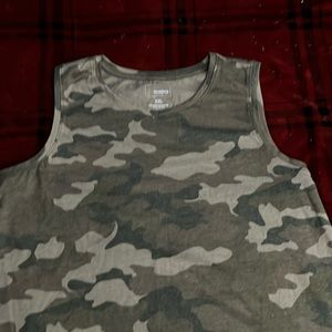 Sleeveless XXL army colored long dress